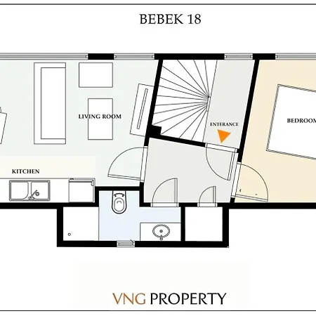 Cute Charming 1bed1bath Bebek Hidden Gem! #77 Стамбул